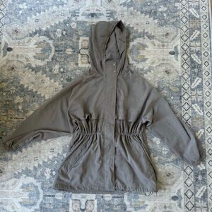 Athleta Gray Utility Jacket with Hood
